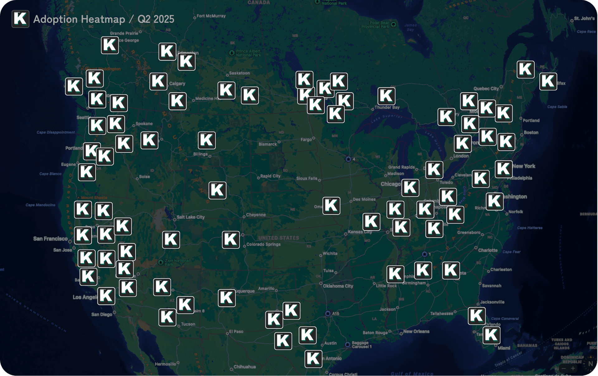 TorqueAI Coverage Map